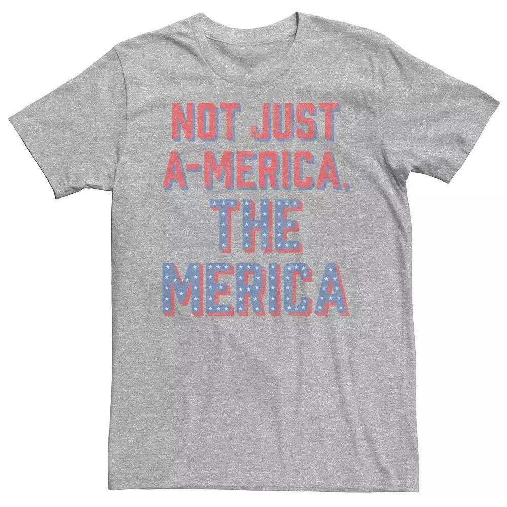 Men's Not Just A-Merica Graphic Tee, Size: Small, Athletic Grey Product Image