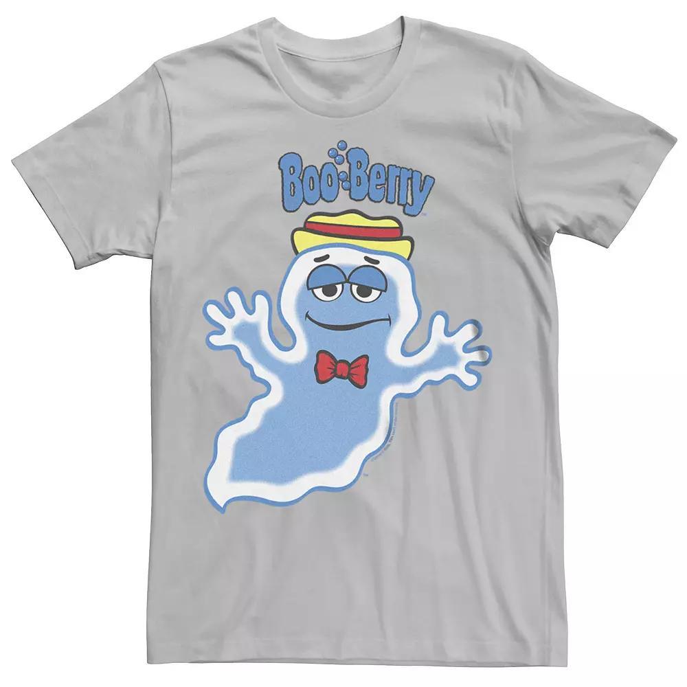 Men's Boo Berry Unexcited Poster Graphic Tee, Size: Large, Silver Product Image