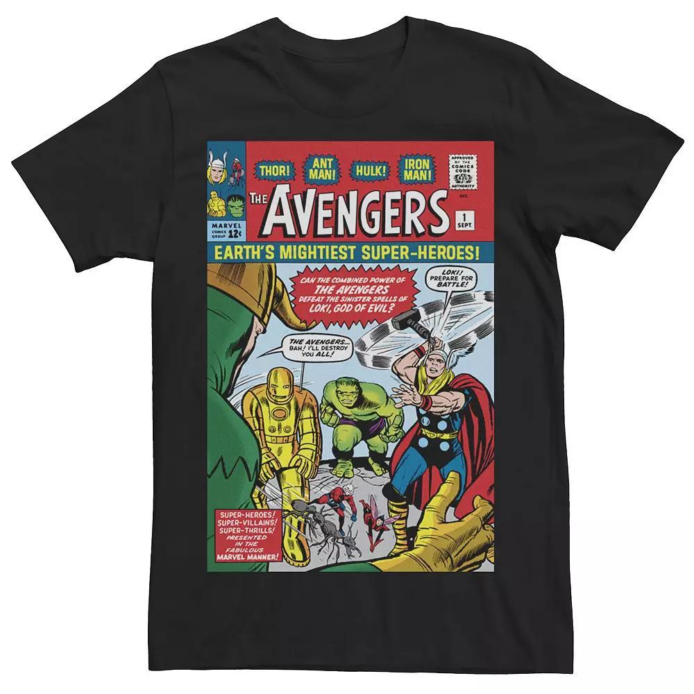 Men's Marvel The Avengers First Issue Comic Tee, Size: 3XL, Black Product Image