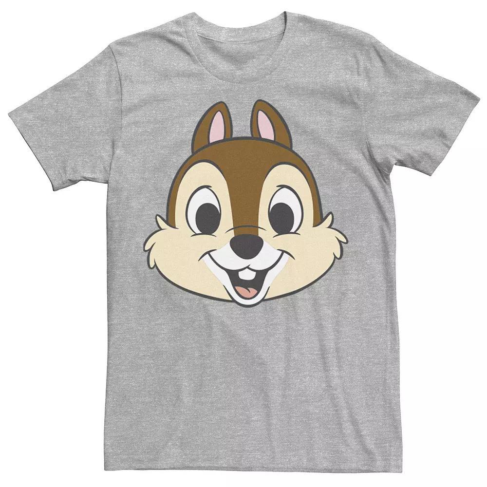 Disney's Chip And Dale Chip With Transparent Cheeks Men's Tee, Size: Small, Athletic Grey Product Image