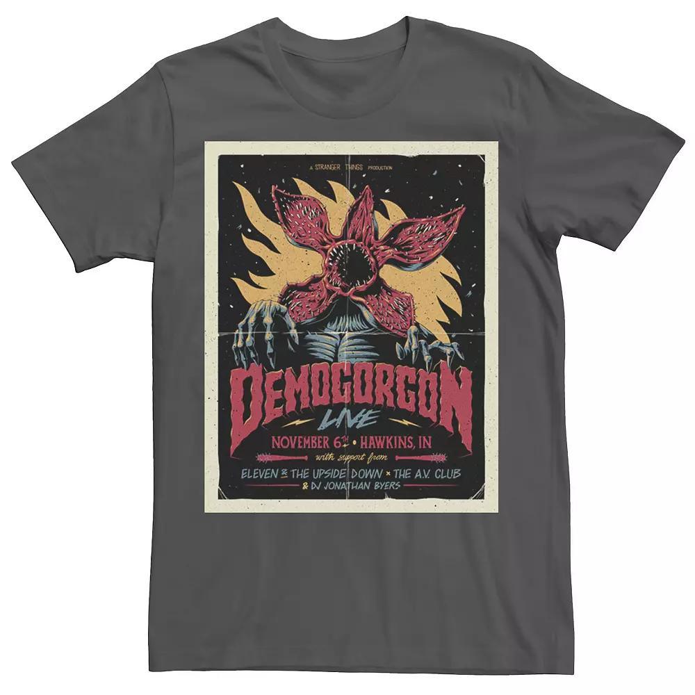 Men's Stranger Things Day Demogoron Live November 6th Poster Tee, Size: Medium, Grey Product Image