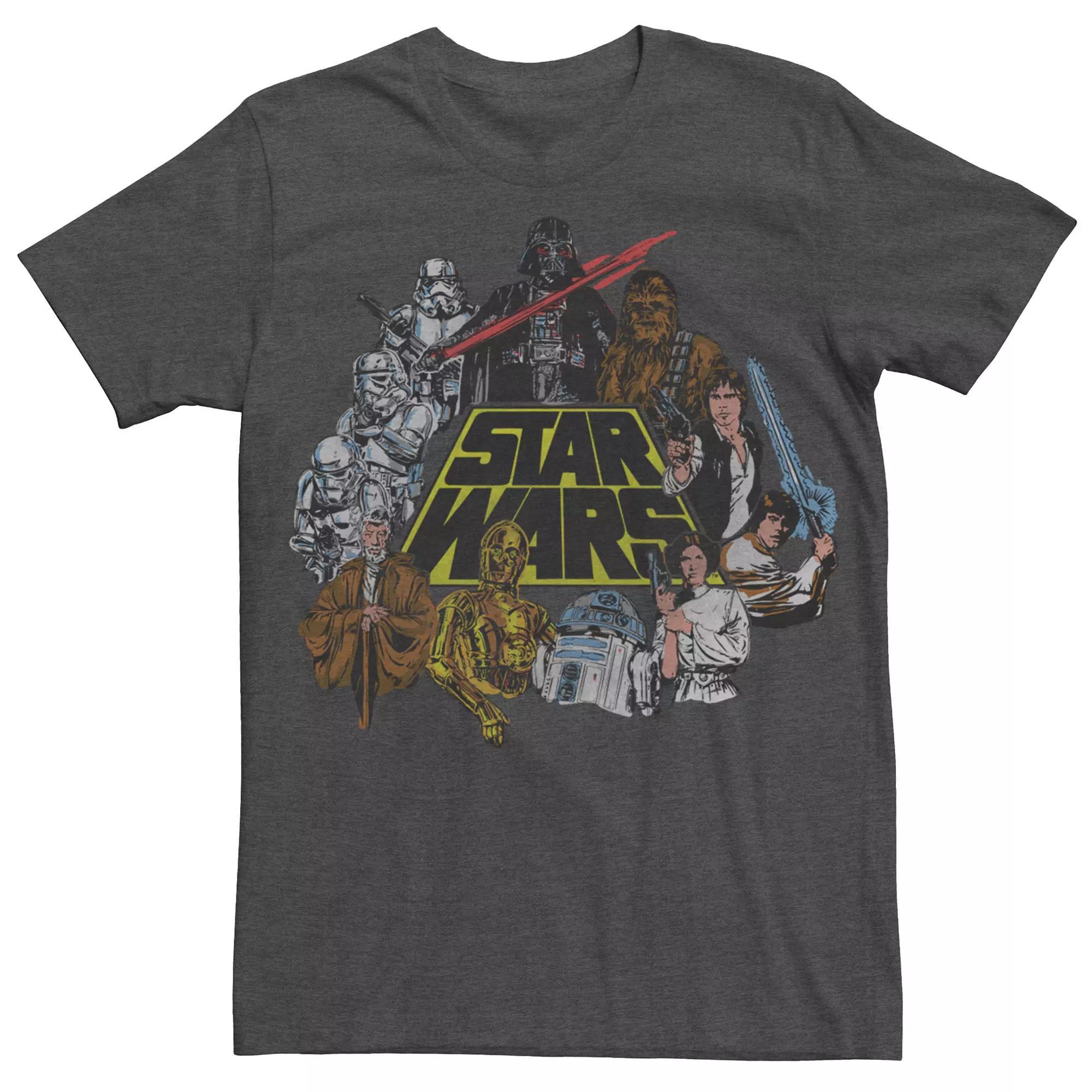 Men's Star Wars In Color Mens Tee, Size: XXL, Grey Heather Product Image