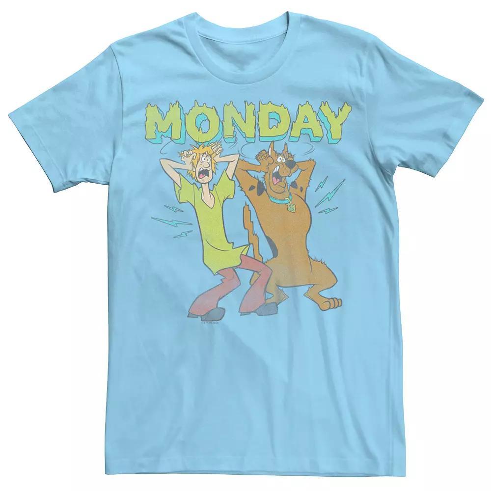 Men's Scooby Doo And Shaggy Scary Monday Tee, Size: Small, Light Blue Product Image