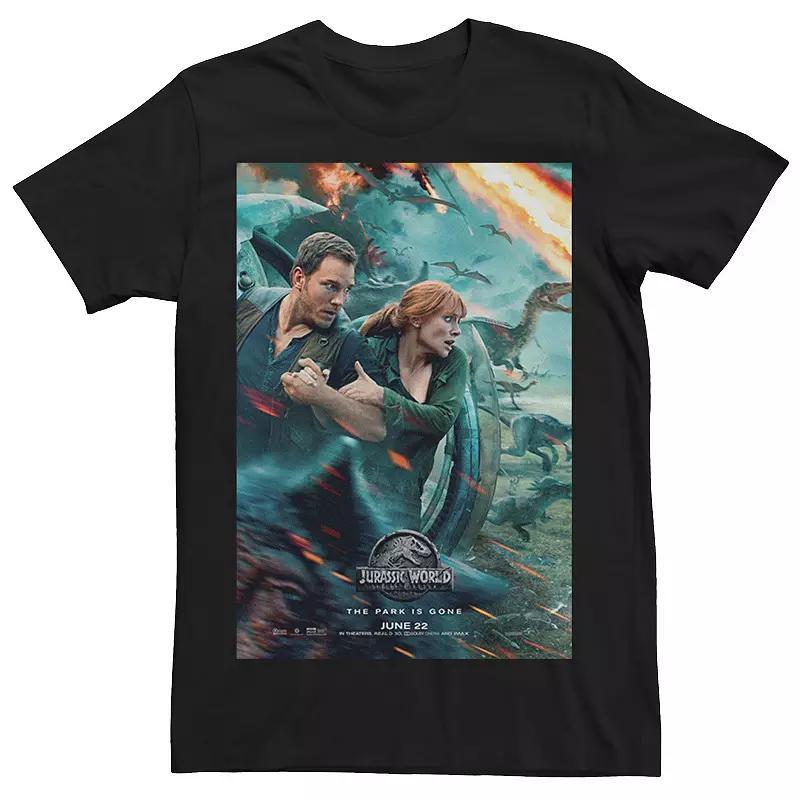 Men's Jurassic World Two Owen Claire Movie Poster Tee, Size: 3XL, Grey Heather Product Image