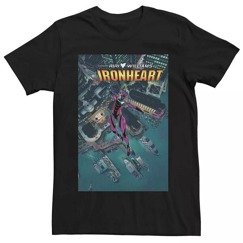 Men's Marvel Iron Heart Comic Tee, Size: Medium, Black Product Image