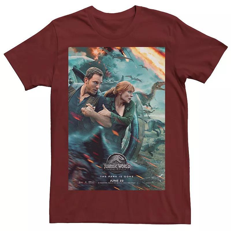 Men's Jurassic World Two Owen Claire Movie Poster Tee, Size: 3XL, Grey Heather Product Image
