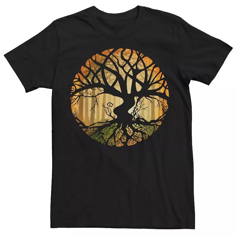 Mens Druid Tree Forest Graphic Tee Blue Product Image