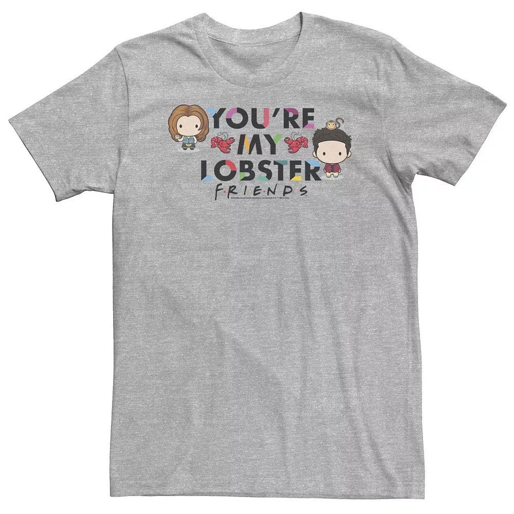 Big & Tall Friends Chibi You're My Lobster Tee, Men's, Size: 4XL, Athletic Grey Product Image