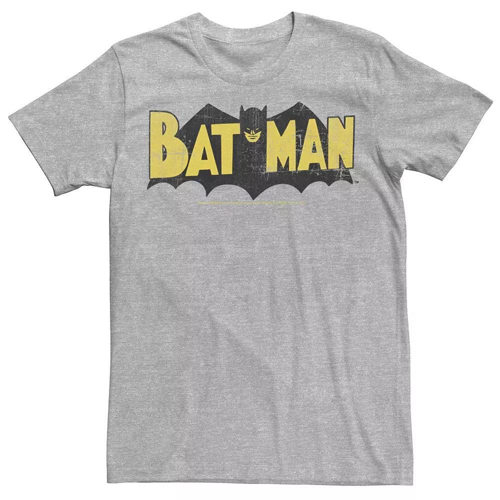 Men's DC Comics Batman Large Block Text Logo Tee, Size: XXL, Athletic Grey Product Image