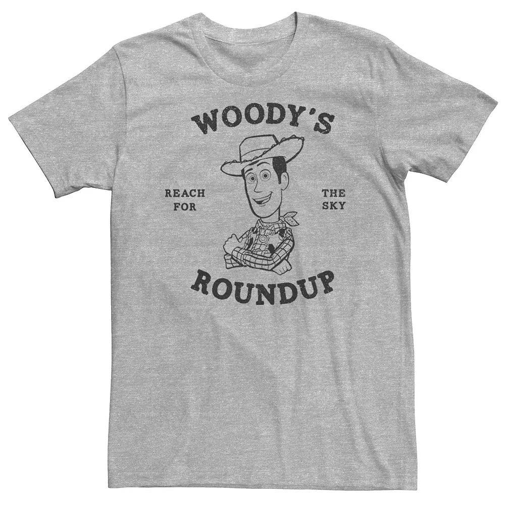 Disney / Pixar's Big & Tall Woody's Roundup Outline Sketch Tee, Men's, Size: 4XL Tall, Athletic Grey Product Image