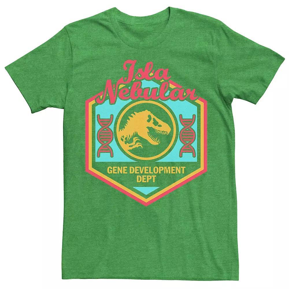 Men's Jurassic World Isla Nebular Gene Dept. Badge Tee, Size: Small, Kelly Grey Product Image