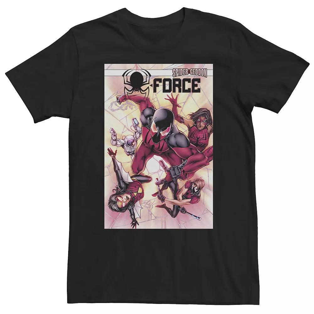 Big & Tall Marvel Spider Force Spider Geddon Comic Cover Tee, Men's, Size: 5XL, Black Product Image