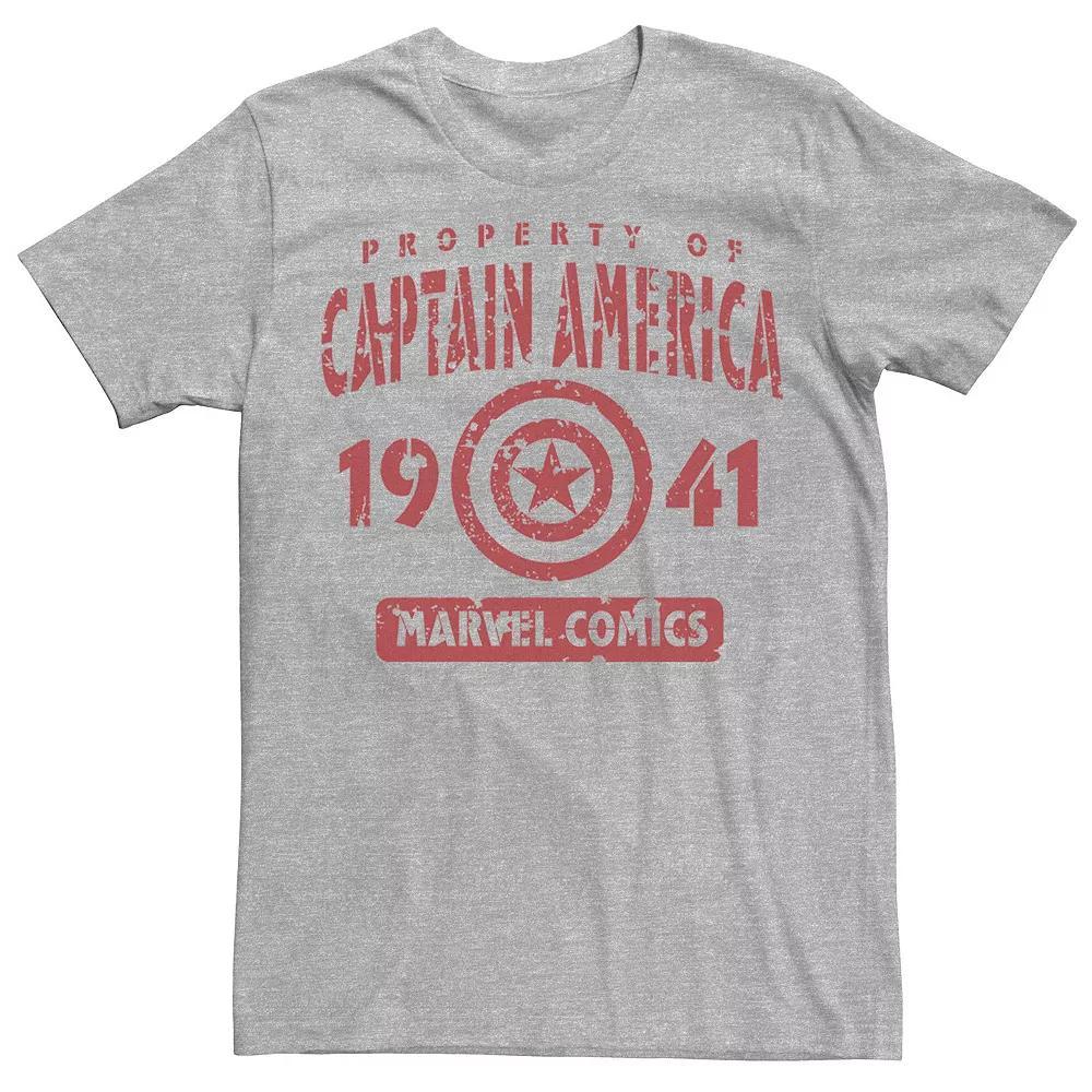 Men's Marvel Captain America 1941 Marvel Comics Tee, Size: Large, Athletic Grey Product Image