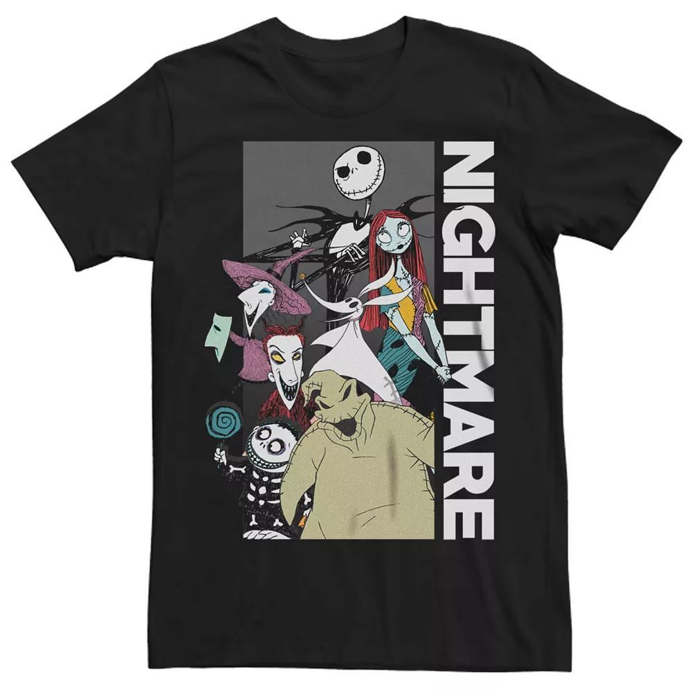 Disney's The Nightmare Before Christmas Big & Tall Team Stacked Graphic Tee, Men's, Size: XL Tall, Black Product Image