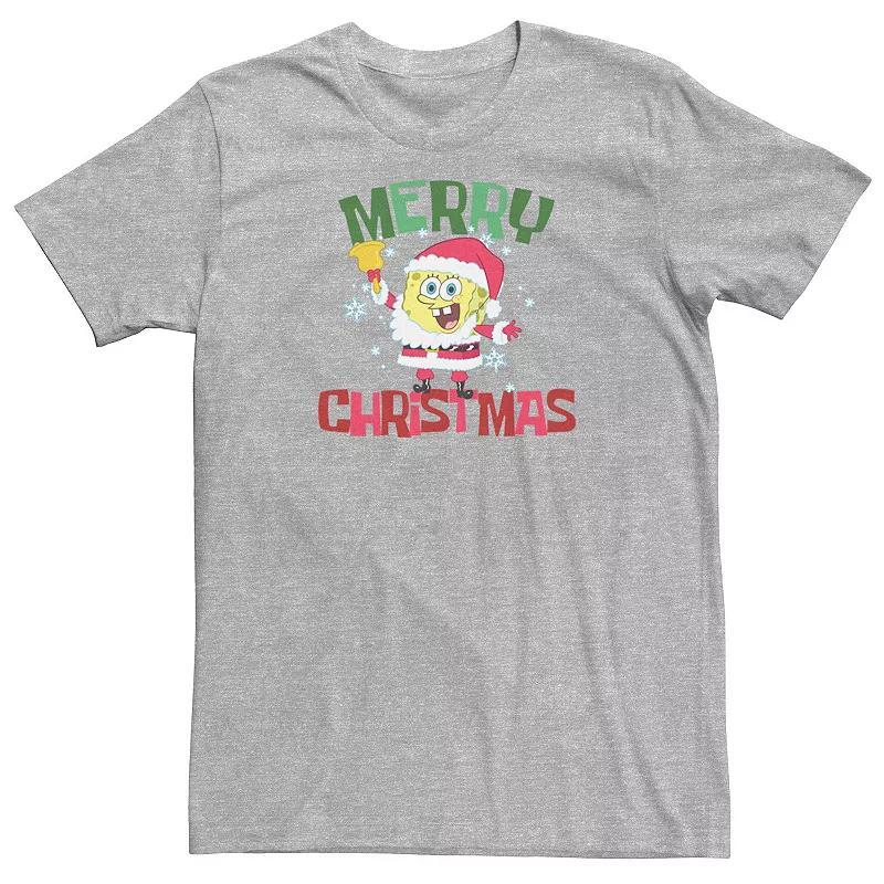 Men's Spongebob Squarepants Santa Tee, Size: Medium, Black Product Image