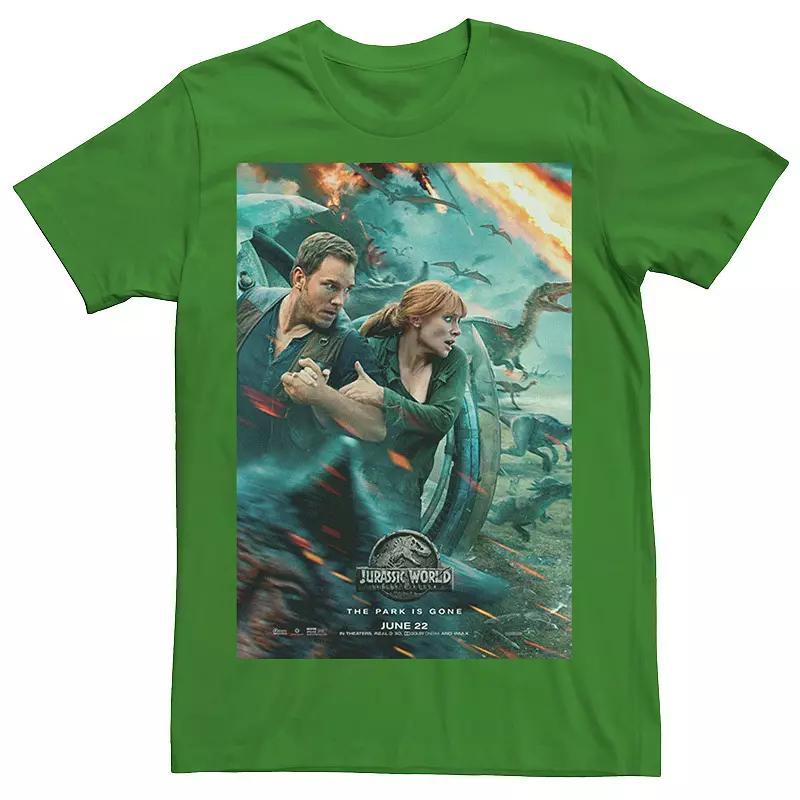 Men's Jurassic World Two Owen Claire Movie Poster Tee, Size: 3XL, Grey Heather Product Image