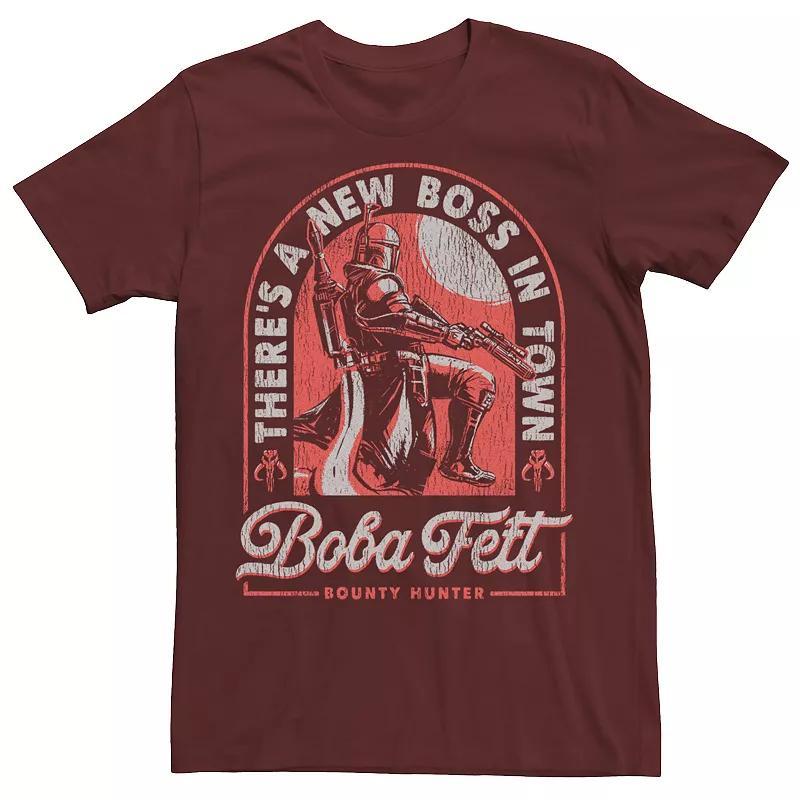 Men's Star Wars Boba Fett There's A New Boss In Town Tee, Size: Small, Red Product Image