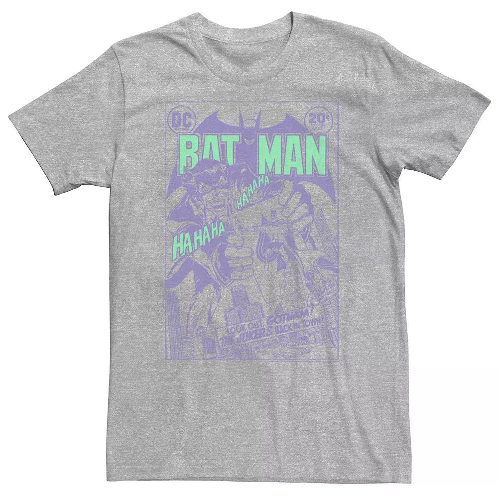 Big & Tall DC Comics Batman Purple Hue Comic Poster Tee, Men's, Size: XL Tall, White Product Image