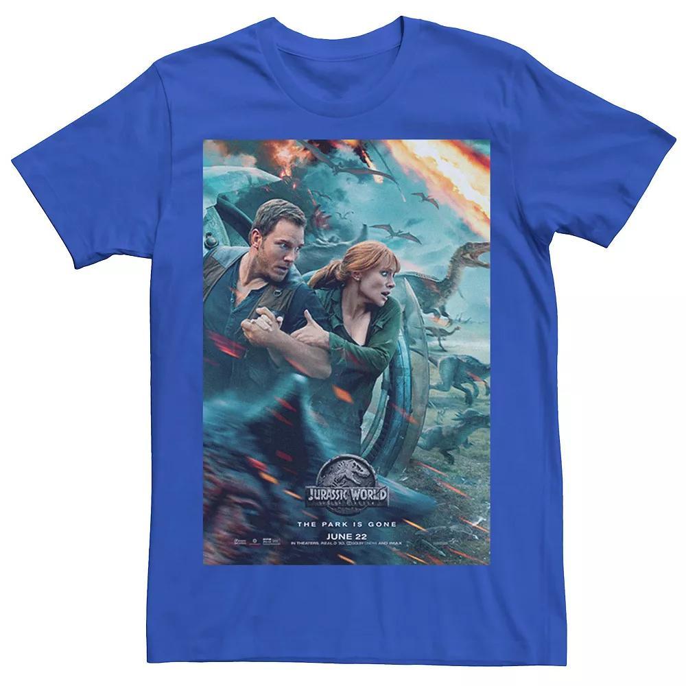 Men's Jurassic World Two Owen Claire Movie Poster Tee, Size: 3XL, Grey Heather Product Image