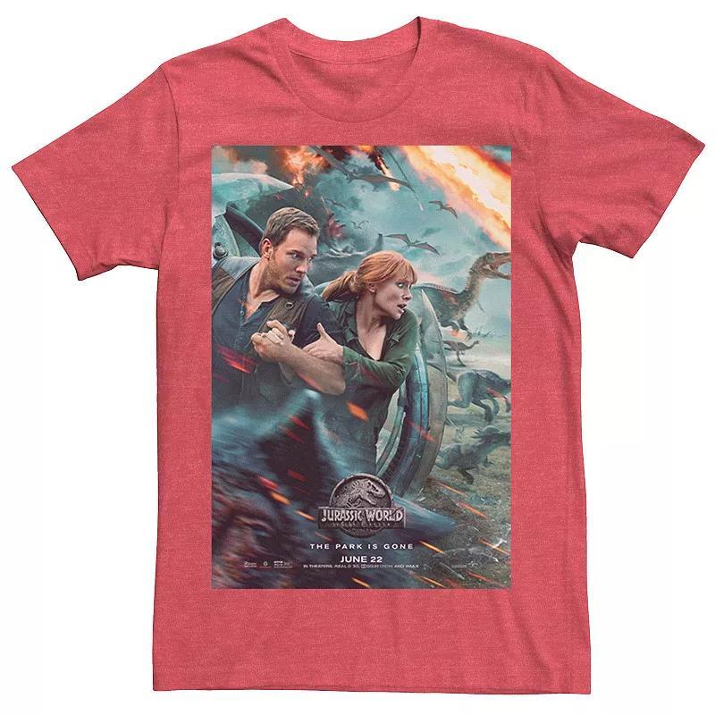Men's Jurassic World Two Owen Claire Movie Poster Tee, Size: 3XL, Grey Heather Product Image