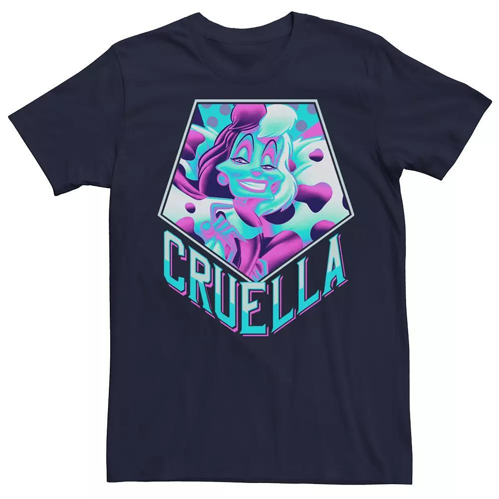 Disney's Villains Cruella Men's Tee, Size: Large, Blue Product Image