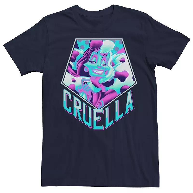 Disney's Villains Cruella Men's Tee, Size: Large, Blue Product Image