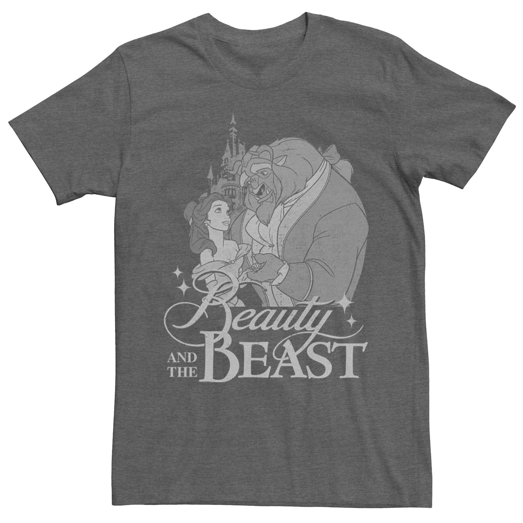 Men's Disney's Beauty and The Beast Classic Tee, Size: Small, Grey Heather Product Image