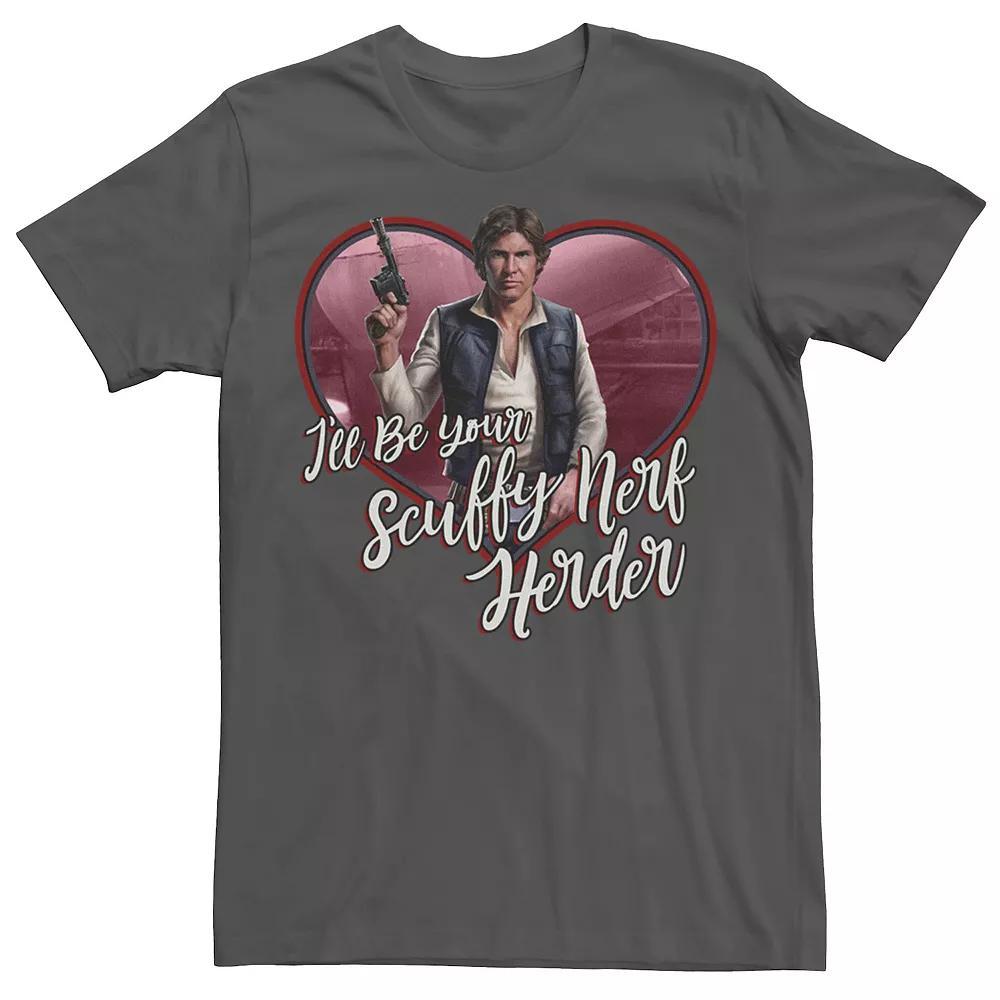 Men's Star Wars Han Solo Nerf Herder Valentine's Day Tee, Size: Medium, Grey Product Image