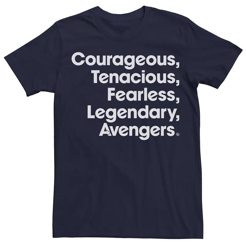 Men's Avengers Name List Tee, Size: Small, Blue Product Image