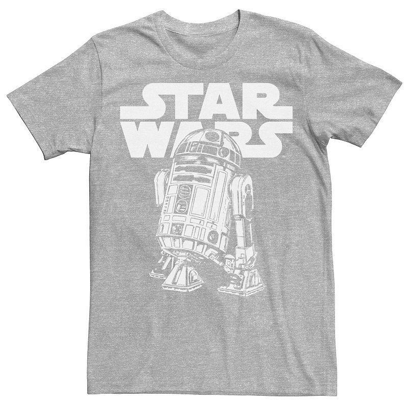 Men's Star Wars R2-D2 Logo Pose Graphic Tee, Size: XL, Athletic Grey Product Image