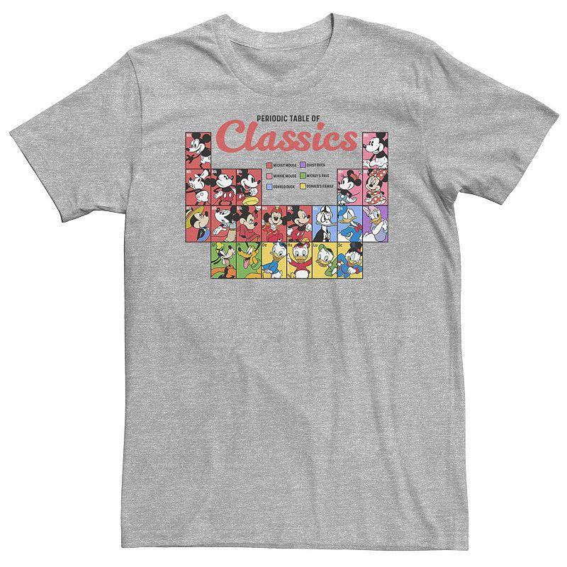 Big & Tall Disney Mickey Mouse And Friends Periodic Table Of Classics Tee, Men's, Size: 4XL Tall, Athletic Grey Product Image