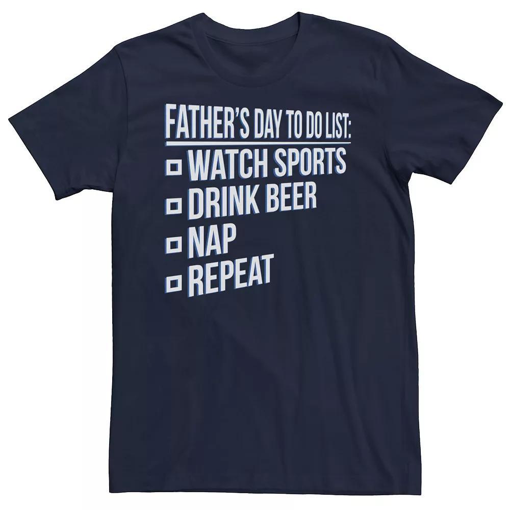 Men's Father's Day To Do List Tee, Size: Small, Blue Product Image