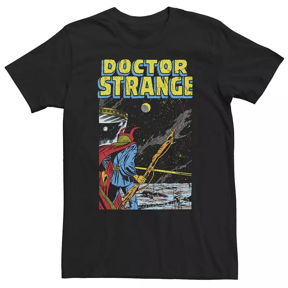 Big & Tall Marvel Doctor Strange Galaxy Retro Comic Tee, Men's, Size: 4XL, Black Product Image