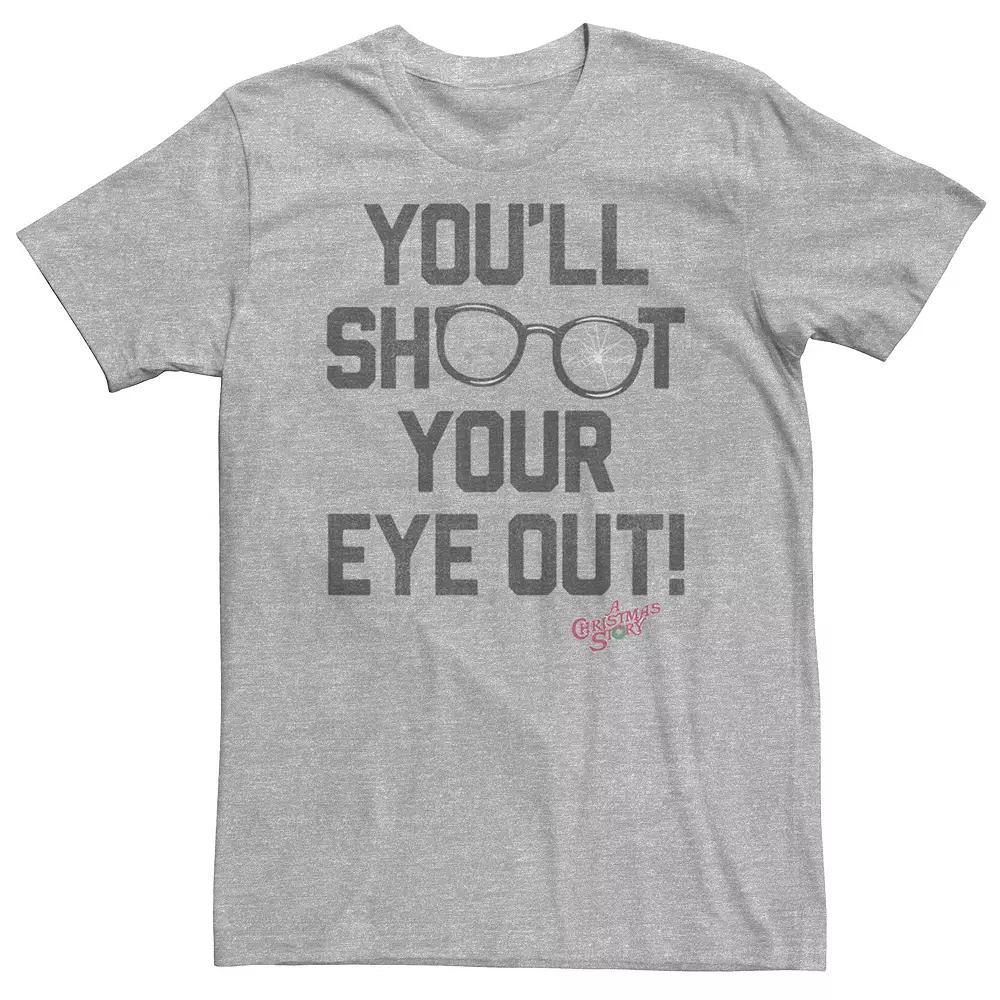 Big & Tall A Christmas Story "You'll Shoot Your Eye Out!" Tee, Men's, Size: XXL Tall, Athletic Grey Product Image