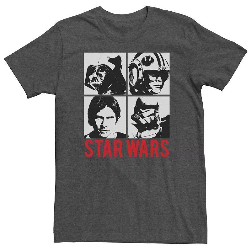 Men's Star Wars Character Portrait Panel Logo Tee, Size: XXL, Grey Heather Product Image
