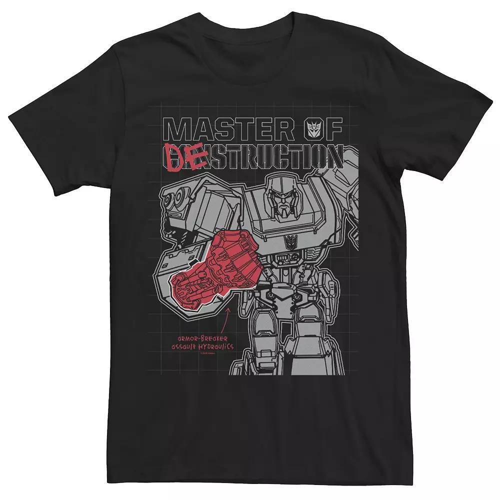 Men's Transformers Megatron Master Of Destruction Color Pop Tee, Size: XL, Black Product Image