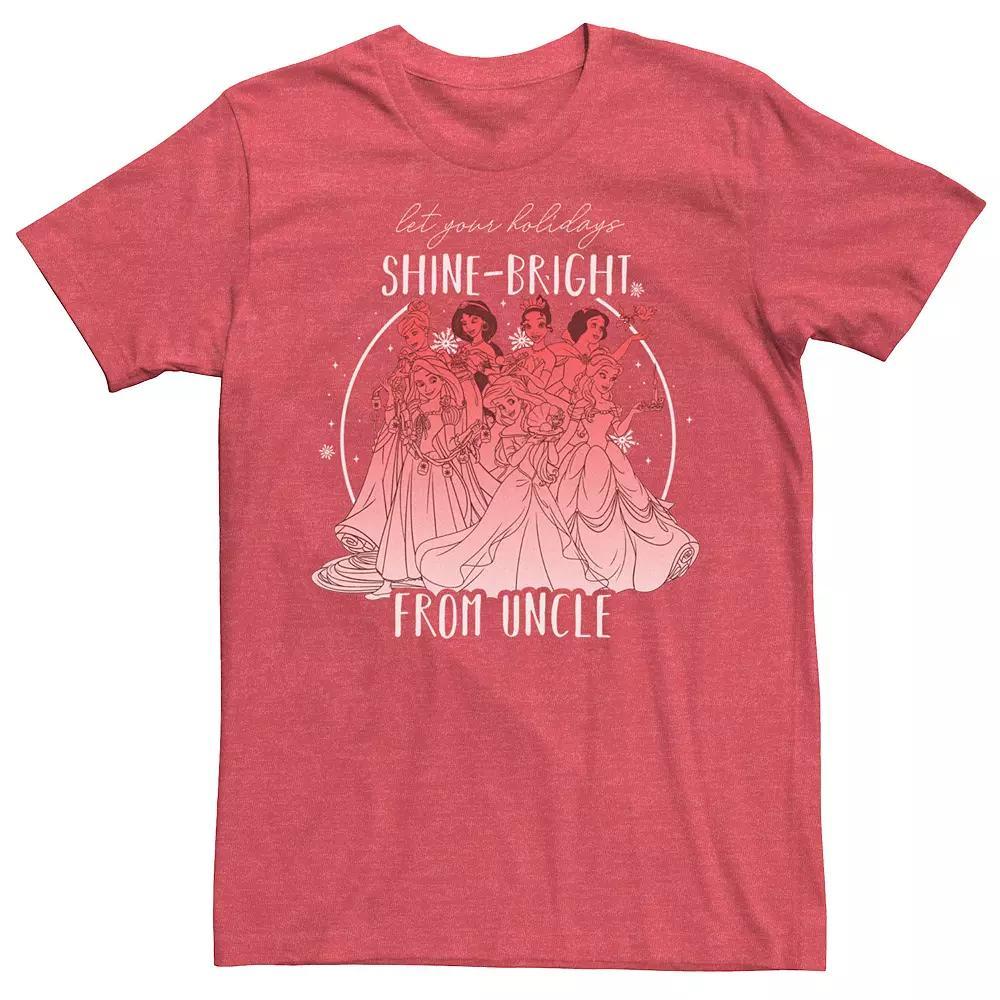 Men's Disney Princesses Shine Bright Uncle Tee, Size: XXL, Red Grey Product Image