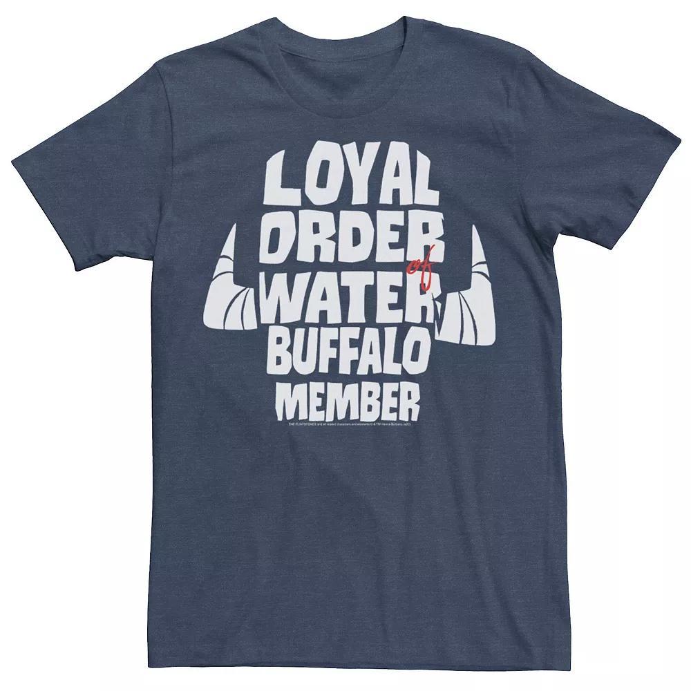 Men's The Flintstones Loyal Order Water Buffalo Member Logo Tee, Size: 3XL, Navy Grey Product Image
