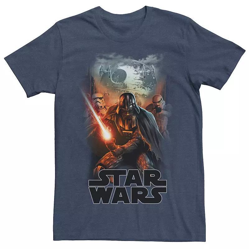 Men's Star Wars: The Mandalorian Grogu In Stars Tee, Size: Large, Royal Product Image