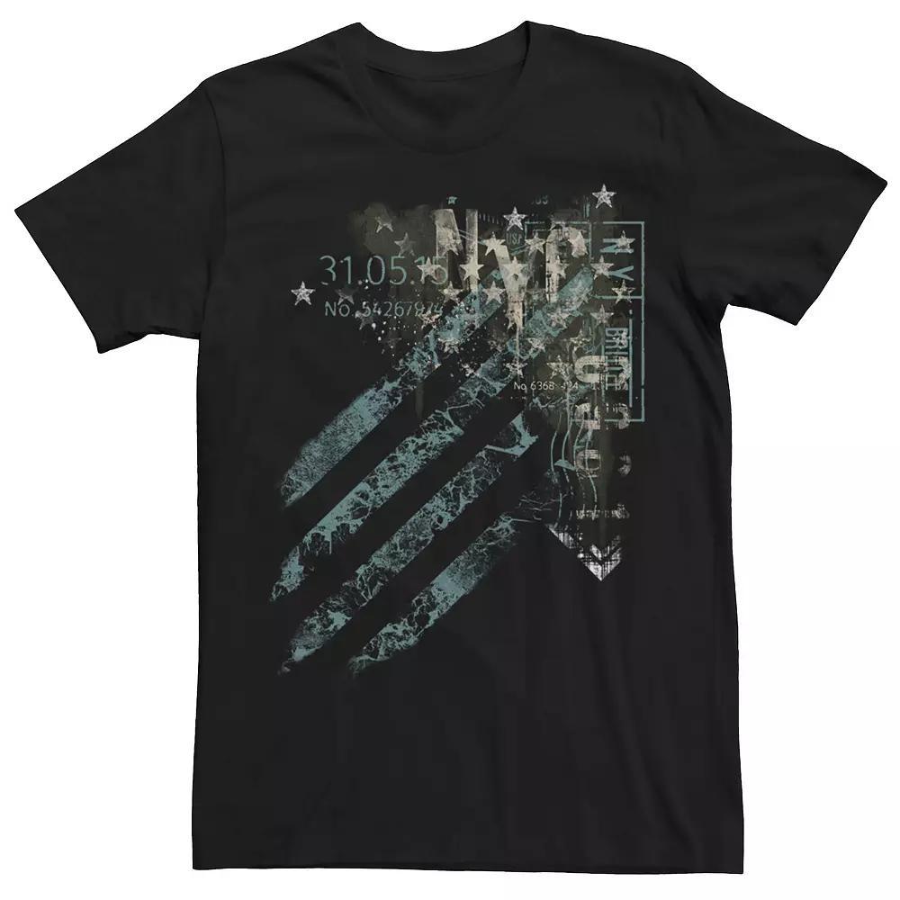 Men's Batman Dark Knight Action Poster Graphic Tee, Size: XS, Navy Grey Product Image