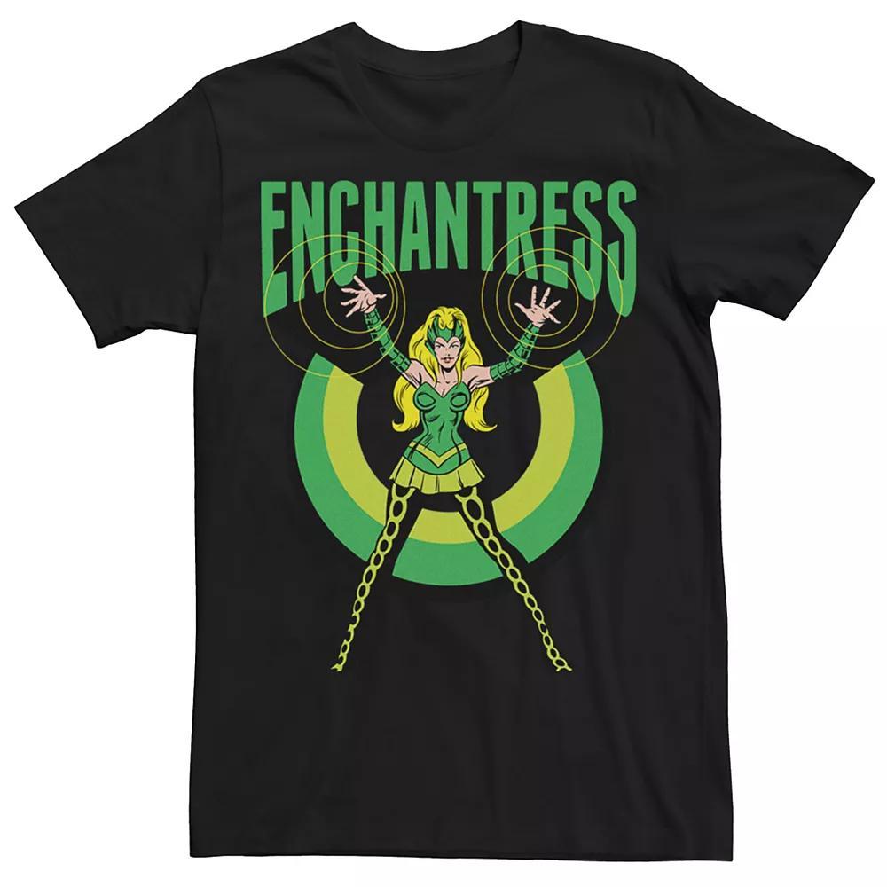 Men's Marvel Enchantress Vintage Portrait Logo Graphic Tee, Size: Large, Black Product Image