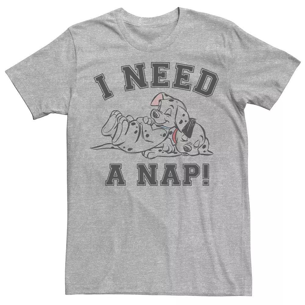 Disney's 101 Dalmatians Men's Sleeping Puppies I Need A Nap Tee, Size: Large, Athletic Grey Product Image