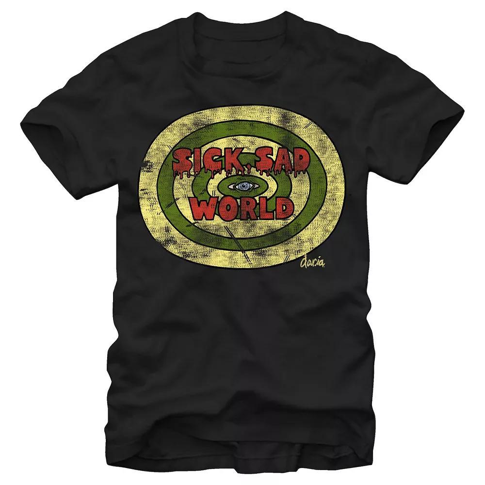 Men's Daria Sick Sad World Graphic Tee, Size: XXL, Black Product Image