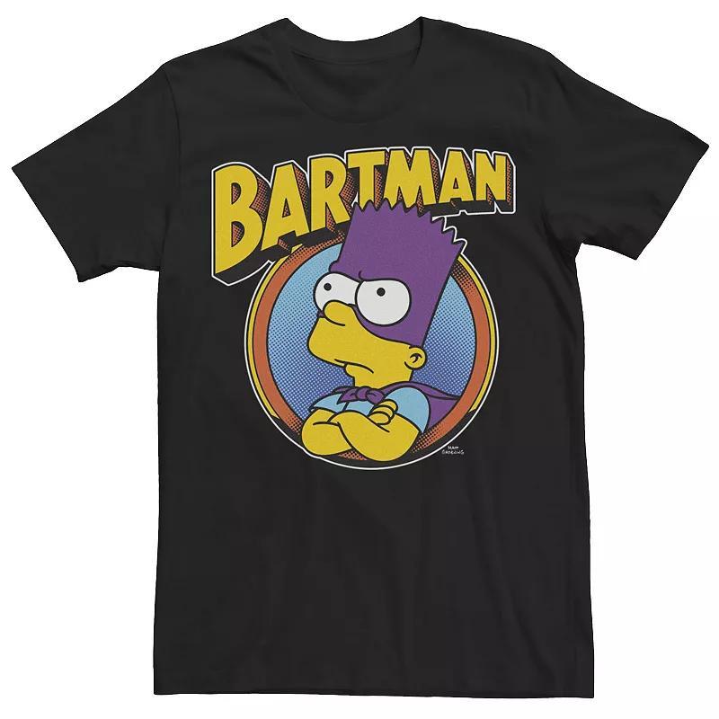 Men's The Simpsons Bartman Hero Shot Tee, Size: XL, Black Product Image