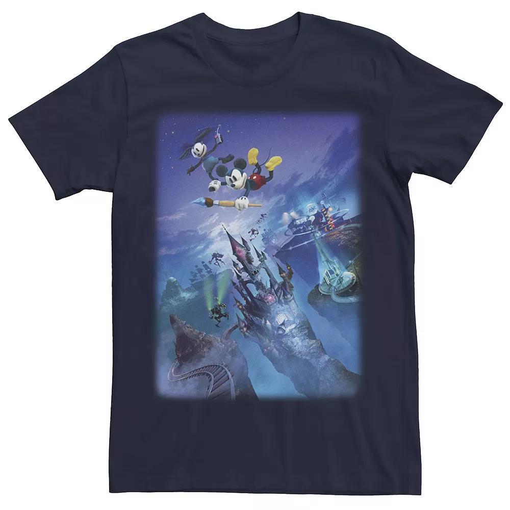 Disney's Epic Mickey Men's Gameplay Poster Tee, Size: Small, Blue Product Image