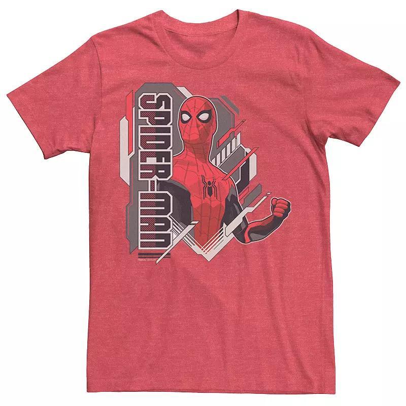 Mens Marvel Spider-Man Far From Home Comic Poster Graphic Tee Red Grey Product Image