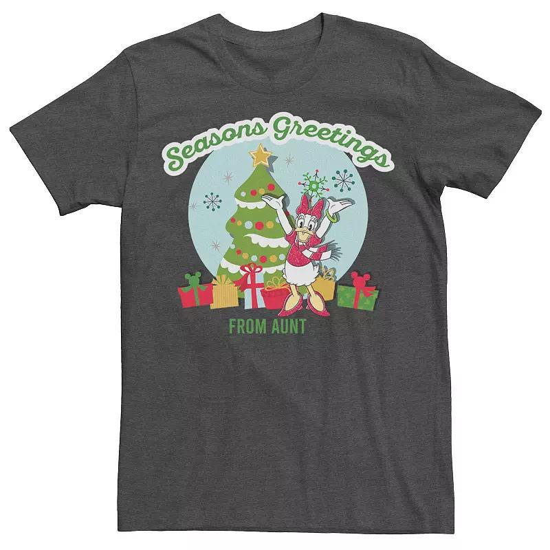 Disney's Mickey & Friends Christmas Seasons Greetings Aunt Men's Tee, Size: XL, Grey Heather Product Image