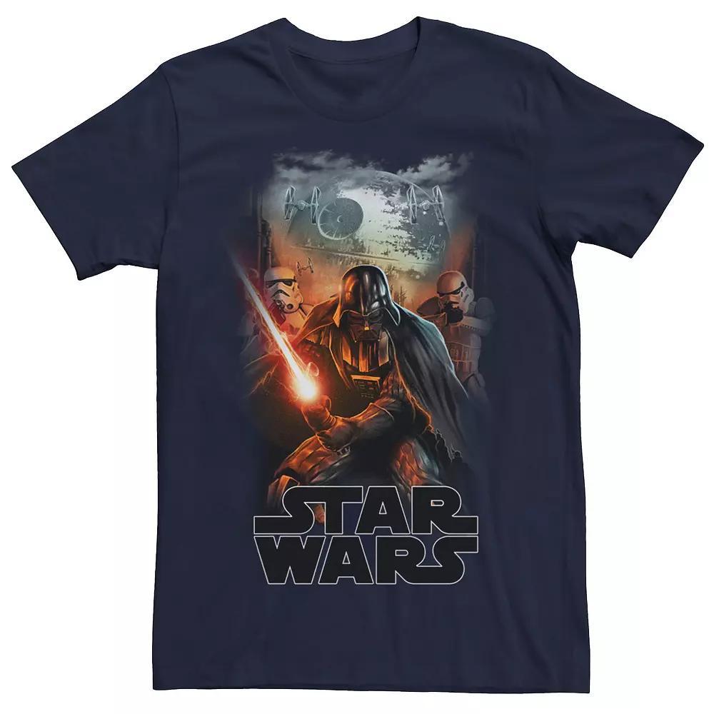 Men's Star Wars: The Mandalorian Grogu In Stars Tee, Size: Large, Royal Product Image