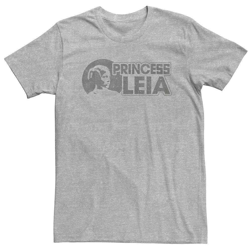 Big & Tall Star Wars Vintage Leia Panel Tee, Men's, Size: XXL Tall, Athletic Grey Product Image