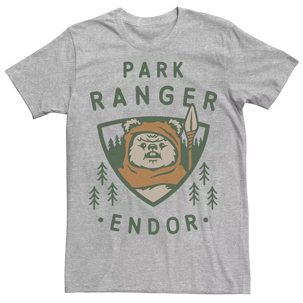 Men's Star Wars Ewok Park Ranger Endor Tee, Size: XXL, Athletic Grey Product Image